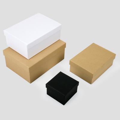 China High Quality Recycled Materials Custom Logo Size Jewelry Package Gift Box Thick Kraft Paper Box for sale