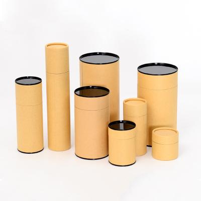 China Recycled Biodegradable Black Printing Materials Custom Matt Long Shipping Mailing Kraft Paper Tube Packaging For Poster for sale