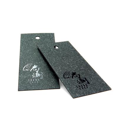 China Sustainable Factory Made Luxury Recycled Specialty Paper Garment Hang Tags For Own Clothing Logo for sale