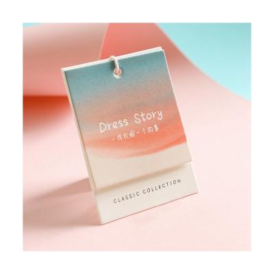 China Sustainable Luxury Brand Cheap Design Printing Custom Recyclable Cardboard Paper Hang Tags for sale