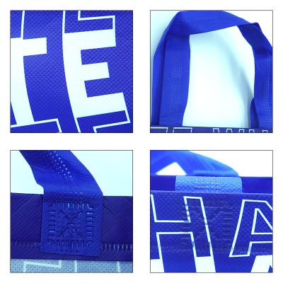 China Matt Lamination Wholesale Customized Nonwoven Matt Laminated Gift Totes Blue Insulated Good Quality Bag for sale