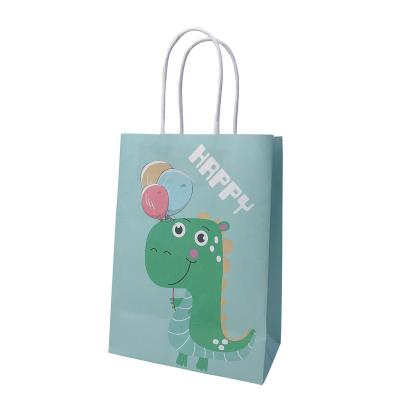 China Recycled Materials Recycled Recyclable Custom Printed Cartoon Boutique Gift Paper Shoe Bag for sale