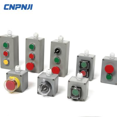 China Beautiful Appearance and Strong Performance CNPNJI IP67 Aluminum Die Casting LED Switch Button Box for sale