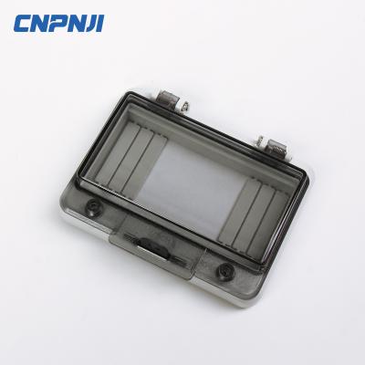 China Beautiful appearance and strong performance ABS transparent cover power distribution protection box IP67 for indoor circuit breaker on wall 6P for sale