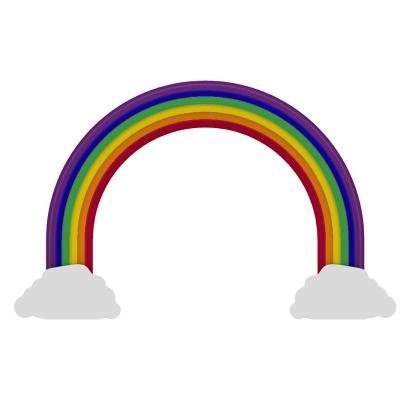 China Vinyl Customized Holidays And Events Decoration Good Quality 20ft Outdoor Giant Inflatable Rainbow Arch for sale