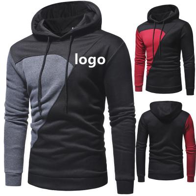 China Autumn Winter Breathable Custom Hooded Streetwear Sweatshirts Casual Splicing Logo Hoodies Men Clothing for sale