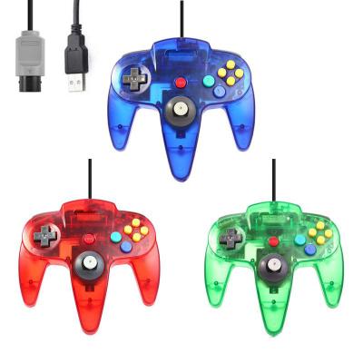 China Cable USB Wired Transparent N64 Gamepad Joystick For Nintend 64 Console Gamepad For Nintend N64 Controller for sale