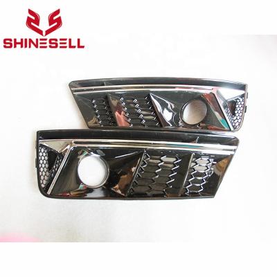 China ABS Front Fog Lamp Cover S4 Style Fog Light Grill With Acc Hole Fit Audi A4 B9 2017 for sale