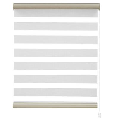 China Traditional Window Shades Double Blackout Fabric Hand Control Manual Zebra Blinds for sale