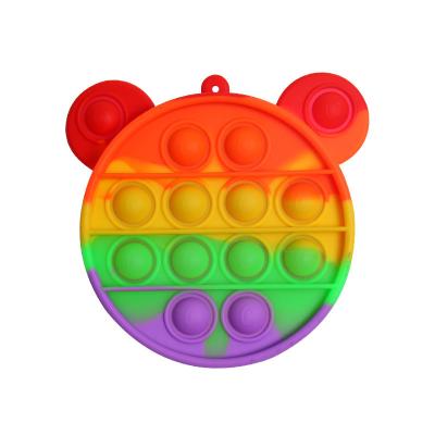 China Kids Mini Little Rainbow Purse Bustle Pack With Chain Belt Popit Push Pop Bubble Head Purse for sale