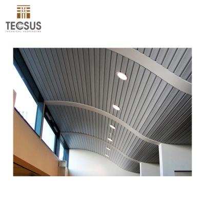 China Artistic Ceilings Curved Design Flame Retardant Acoustic Commercial Aluminum Strip Ceiling for sale