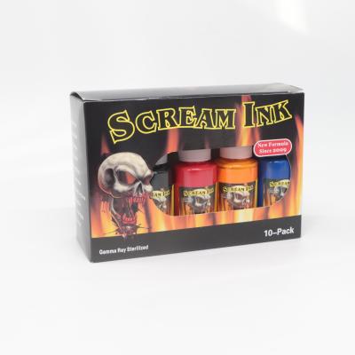 China Wholesale Price Tattoo Ink Original 10 Colors Tattoo Ink Set Scream Tattoo Pigment Ink 1oz for sale