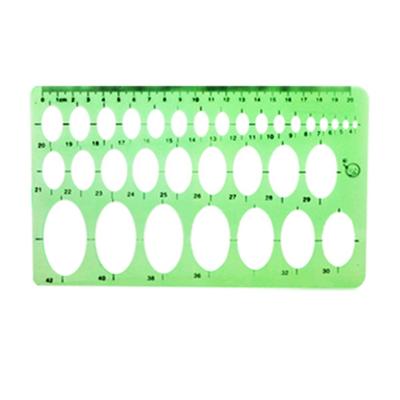 China Wholesale Price Tattoo Stencil Measuring Ruler TA-STENCIL-OVAL (Random Color) Ruler Oval Multi Angle Angle for sale