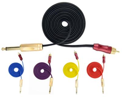 China Premium Copper Wiring RCA Clip Flat Cords For Tattoo Power Supplies PCH-PHONO-RCA for sale