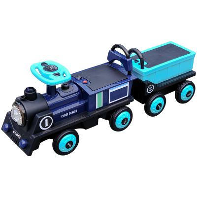 China One Bucket / Sit&Play Music Light Train Car Carriage Light Music Kids Electric Ride On With Track for sale