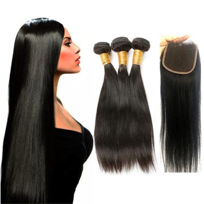 China Wholesale Virgin Remy Brazilian Cuticle Aligned Hair Silky Straight 4x4 Lace Closure Wave Virgin Hair Bundles With Lace Headbands In China for sale