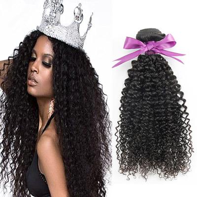 China Barely Shedding Soft Smooth Thick Unprocessed Brazilian Kinky Curly Hair , Wholesale Price Cheap Kinky Curly Virgin Hair Bundles With Lace Closure for sale