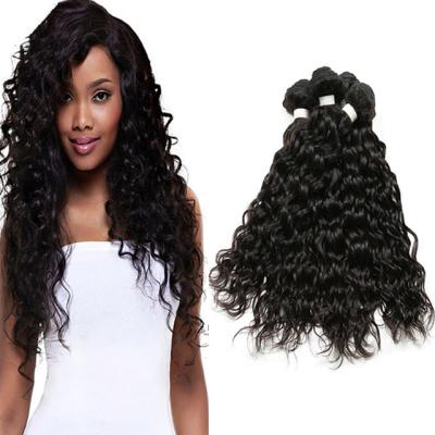 China Water Wave No Tangle No Shed Wholesale Virgin Peruvian Hair Weave ,Natural Color Water Wave Virgin Hair for sale