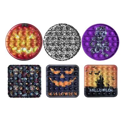 China Relieve stress anti-anxiety in running drop shipping Halloween to push bubble silicone stabilization annealing fidgety person sensory toys for kids and adults for sale