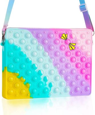 China Relieve Stress Anti-Anxiety Silicone Push Bubble Noise Wholesale Itting Cross - Body School Bag Buster Handbag Shoulder Bags Jumping Coin Purses stock exchange currency for sale