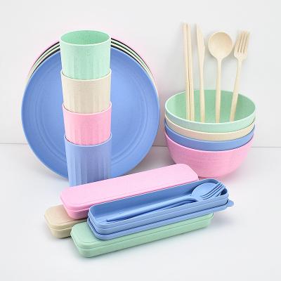 China Stocked Good Quality Wheat Straw Plate Sets With Wholesale Price for sale