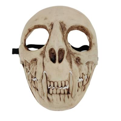 China Factory Supply 15+ Halloween Skull Mask Horror Props Movable Jaw Party Skull Face Mask for sale