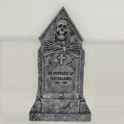 China 15+ 2023 Newly Designed Styorfoam Children's Tombstone Prisoner Gift 91cm Holiday Decoration Tombstone Halloween for sale