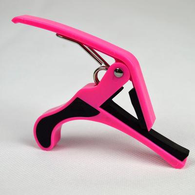 China CS-J-B10 GUITAR ABS Plastic Pink Guitar Capo For String Guitar for sale