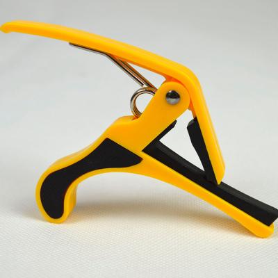 China CS-J-B10 GUITAR ABS Plastic Yellow Guitar Capo For String Guitar for sale