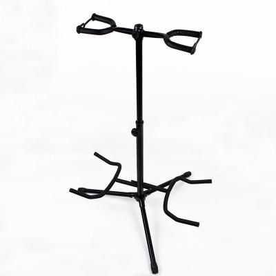 China Double GUITAR Guitar Stand with Height Adjustable Neck Support Guitar Stand for sale