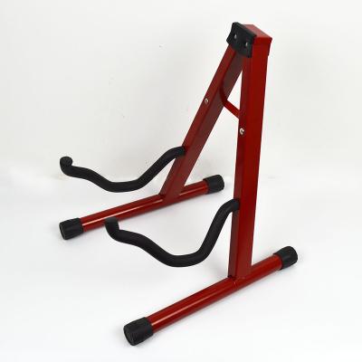 China Red Portable Single Floor GUITAR Guitar Stand For Universal Acoustic Electric Musical Instrument Display for sale