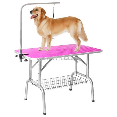 China Sustainable Pet Hospital / Pet Shop Equipment Animal Grooming Table With Arm for sale