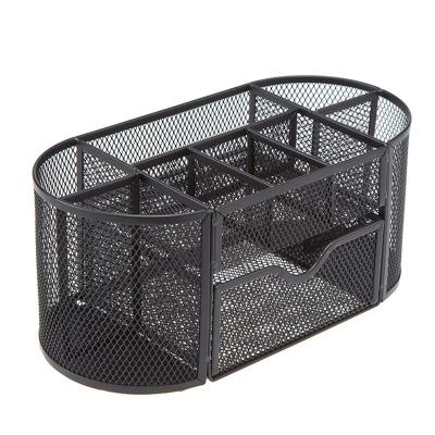 China Office School Home Metal Mesh 9 Compartment Stationery Desk Organizer for sale