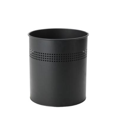 China Durable High Quality Heavy Metal Basket Trash Can With Partial Hole For Office Home And Hotel for sale