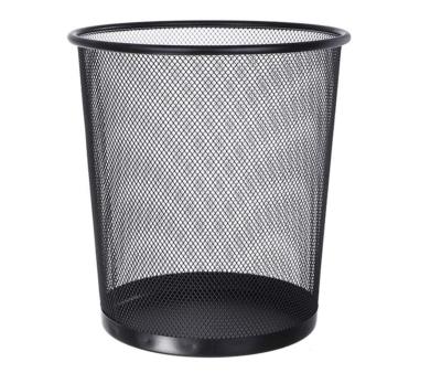 China Mesh Wastebasket Office Garbage Stainless Steel Open Top Recycling Bin for sale