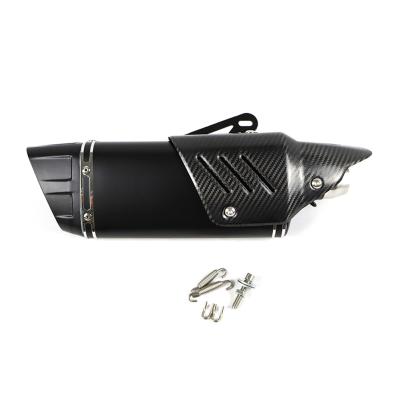 China Real Carbon Fiber Motorcycle Real Carbon Fiber Muffler Exhaust Pipe For Ninja400 R1/R15 Suzuki GSX250 Tubos de Escape Para Moto Accessories for sale