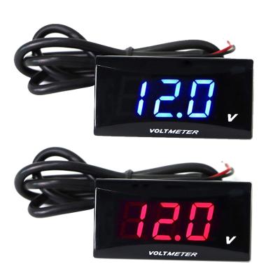 China DC 12V Motorcycle Meter Voltmeter 12V Volt LCD Display Voltage Meter For Honda CB650R CBR650 Yamaha NMAX XMAX Waterproof Gauge Alarm Meter for sale