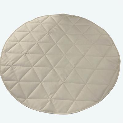 China Toy Round Educational Solvent Free Leather Quilted Balance Padded Baby Playmat Playmat 100% Silk Customizable Color and Size for sale