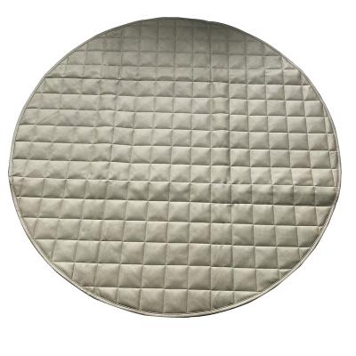 China Washable Children's Mat Round Carpets For Living Room Quilted Play Thicker Waterproof Pad 7.5mm 120x120cm for sale