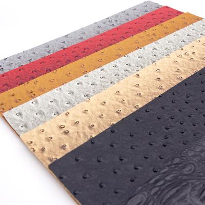 China Abrasion-Resistant Imitation Ostrich Pattern Crocodile PVC Leather Fabric For Making Bags Shoes Etc. for sale