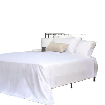 China Wholesale Customized White Jacquard Manufacturer Hotel Sheet Yarn Count 300TC High Satin Bed Sheet for sale