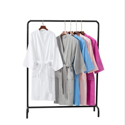 China Breathable pure cotton robe hotel bathrobe men's and women's long towel material can be customized logo hotel five-star bathrobe for sale