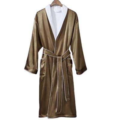 China Factory direct sale breathable hotel pavilion supplying four seasons men's and women's double layer silk bathrobes for sale