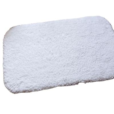 China Thick and High Absorbent Child Safe Gray 100 Percent Cotton Plush Bath Floor Mat Single Towel for sale