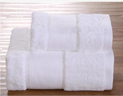 China OEM Brand Sustainable White Cotton Terry Organic Bamboo Spa And Soft 100% Custom Hotel Bath Towel for sale