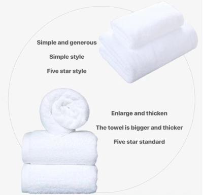 China Hotel Sustainable Towels Set Embroidered Logo White 100 Cotton Face Bath Towels Customized Hand Towel for sale