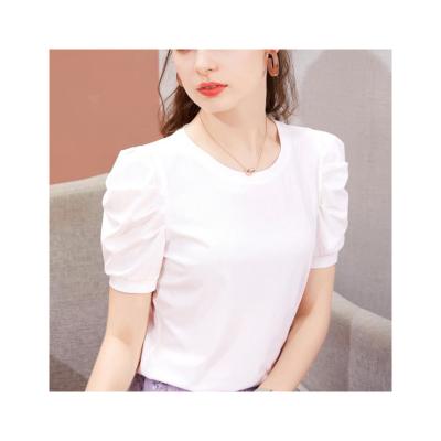 China Reliable Material Comfortable Ladies Casual Customized Splice Knit Casual T-Shirt for sale