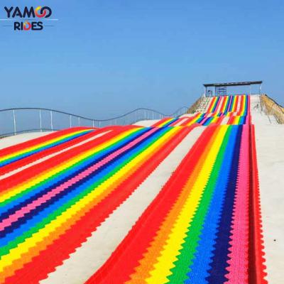 China 2021 HDPE Colorful Dry Kids Slide Slide Rainbow Plastic Slide For Sale for sale