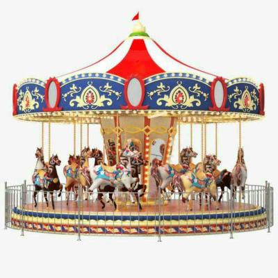 China FRP+steel fun carousel for merry kids go round for sale