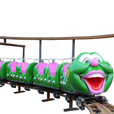 China 2021 hot sale FRP+steel worm train roller coaster for sale for sale